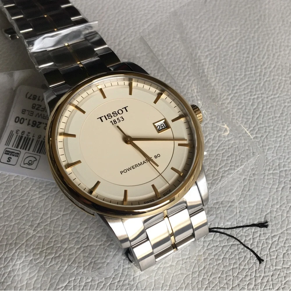 TISSOT Powermatic 80 Ivory Dial Men’s Watch T0864072226100